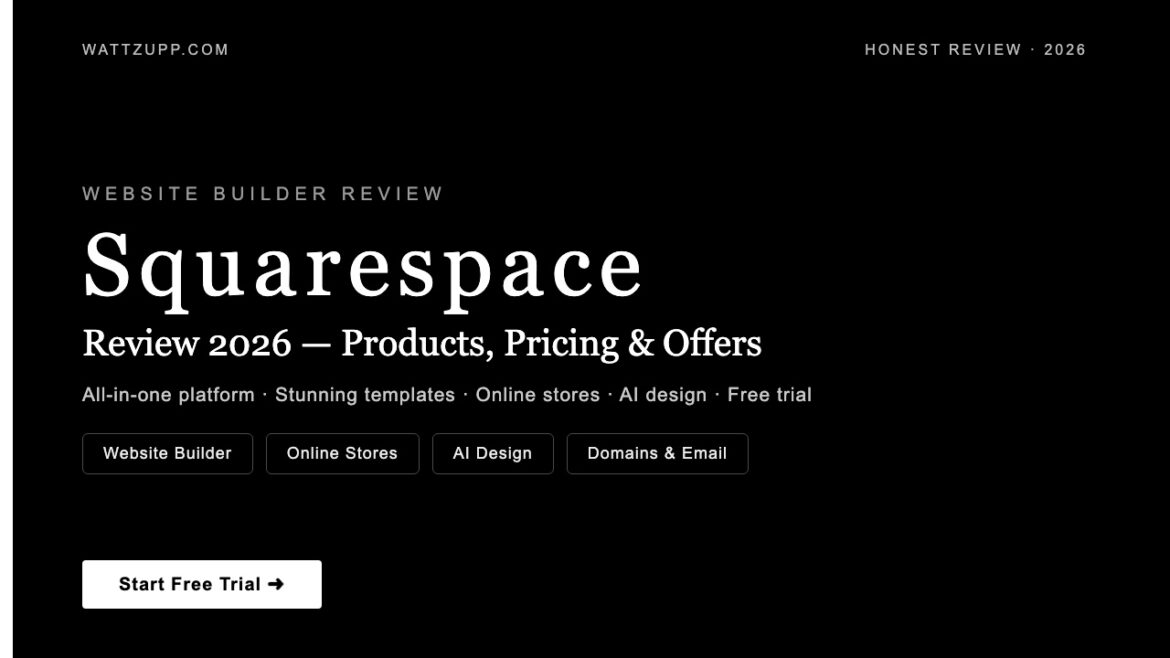 Squarespace Review 2026 – products, pricing and offers