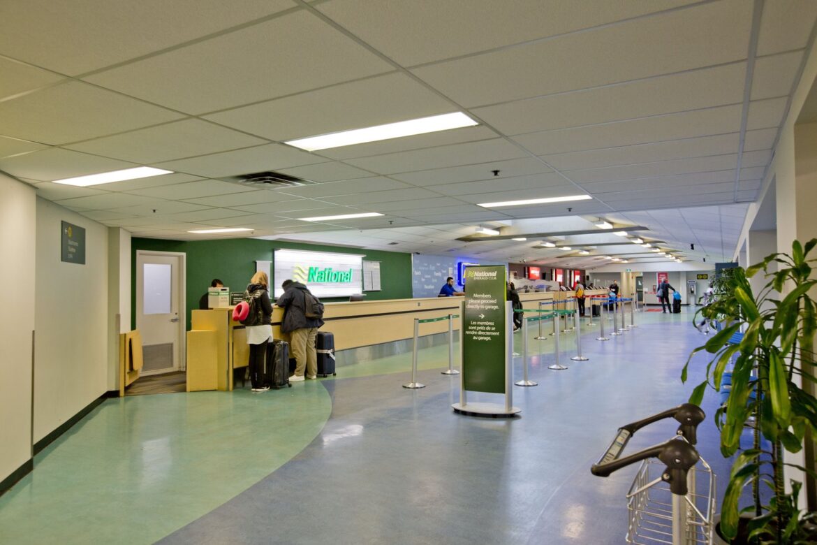 Airport car rental counter &mdash